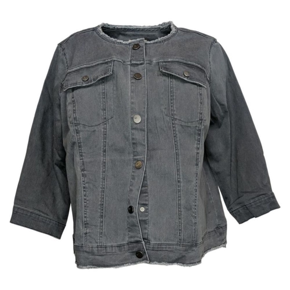 LOGO Women’s  Gray Denim Jacket SIZE 8.  NWOT
